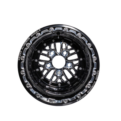 Keizer Wheels - 15-Beurt-Forged-BL-Black & Machined - Front