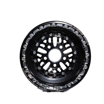 Keizer Wheels - 15-Beurt-Forged-BL-Black & Machined - Back