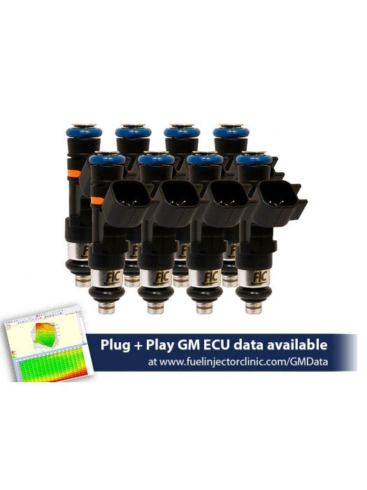 445CC (50 LBS/HR AT OE 58 PSI FUEL PRESSURE) FIC FUEL INJECTOR CLINIC INJECTOR SET FOR 4.8/5.3/6.0/6.2 TRUCK MOTORS ('07-'13) (HIGH-Z)