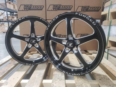 Keizer Wheels - 17-Full-House-F-Black & Machined - 2x Front