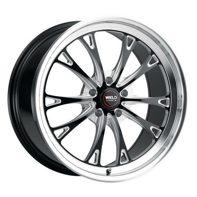 WELD Belmont Drag Gloss Black Wheel with Milled Spokes 17x10 | 5x114.3 BC (5x4.5) | +50 Offset | 7.50 Backspacing - S15770067P50