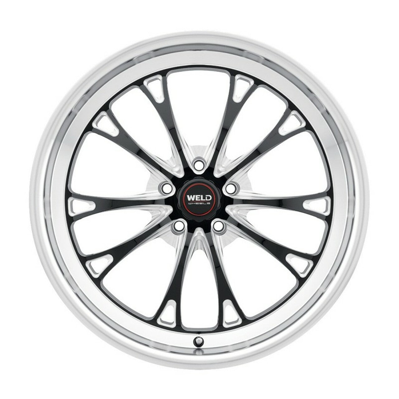 WELD Belmont Drag Gloss Black Wheel with Milled Spokes 18x5 | 5x120.65 BC (5x4.75) | -10 Offset | 2.60 Backspacing - S1578C063N10